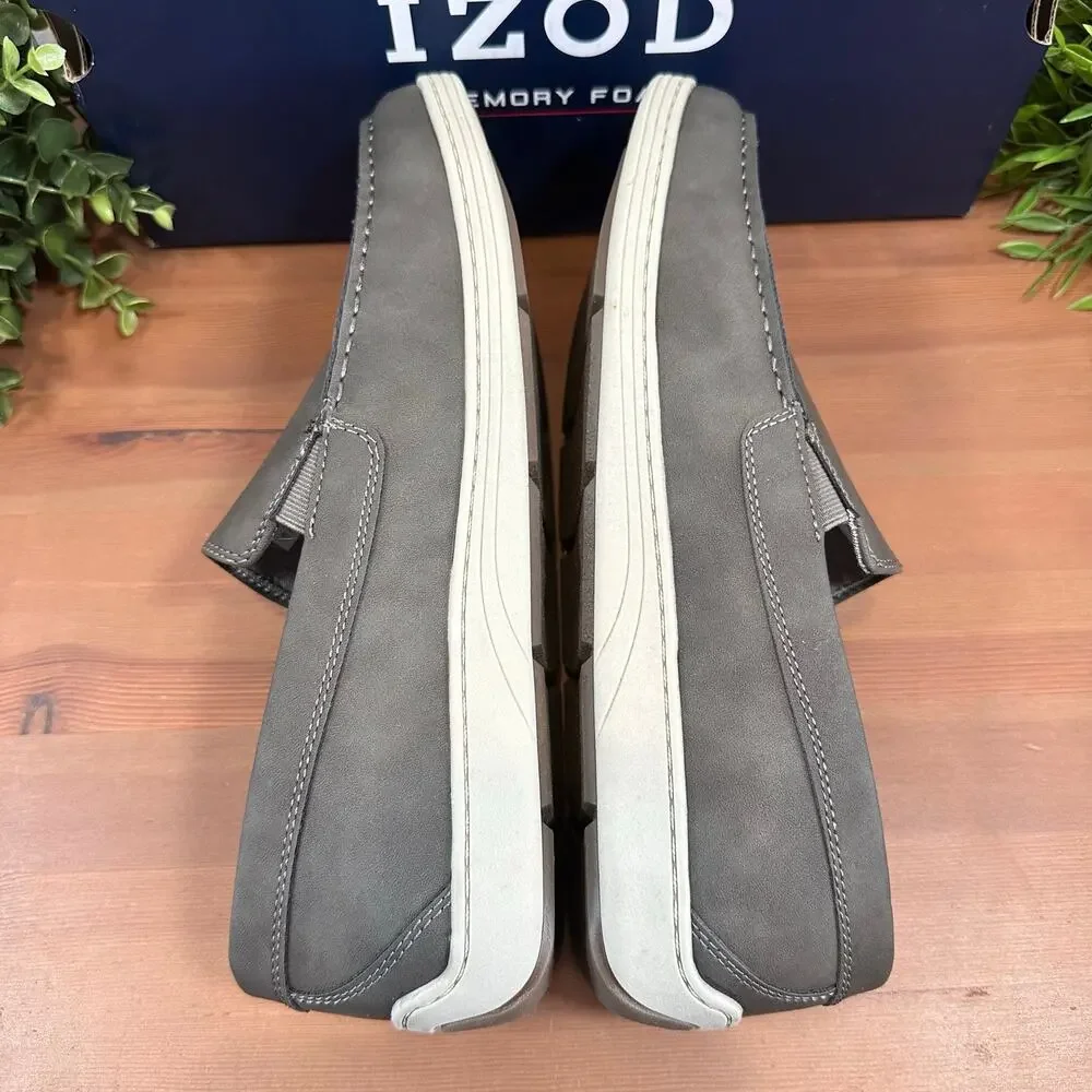 Izod Men's Seapoint Grey Memory‎ Foam Loafers Size 13